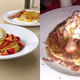 On the left, the press image, and on the right, an actual image, of Denny’s Co-Reactor Pancakes